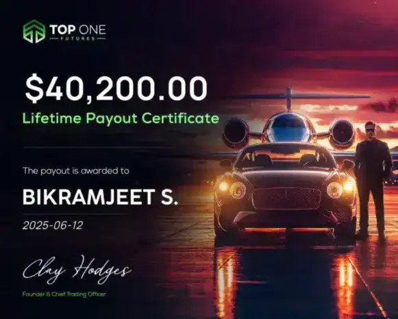 High-value payout certificate featuring a luxury car and private jet at sunset for financial success.